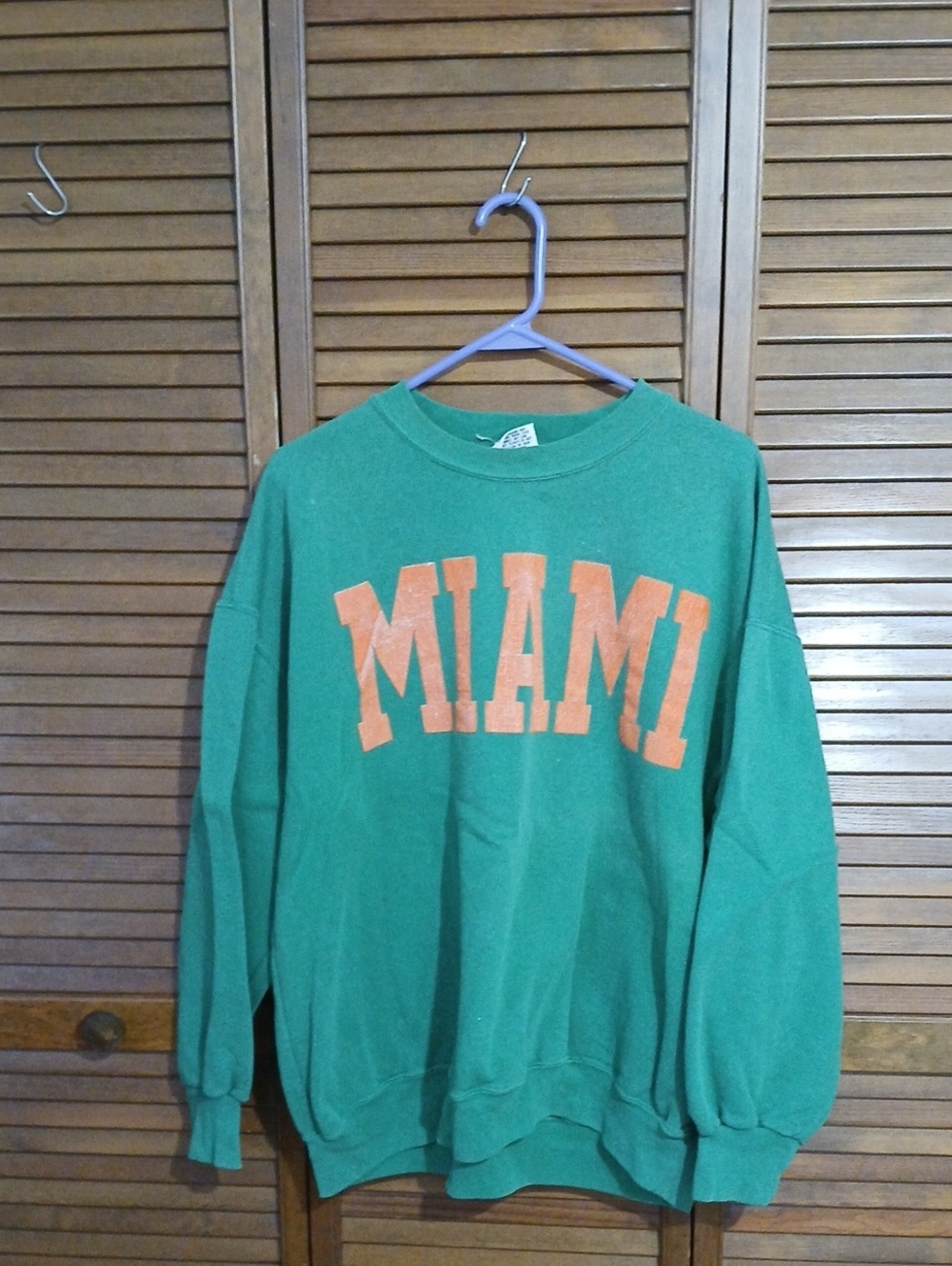 University Of Miami Green Crewneck Sweatshirt